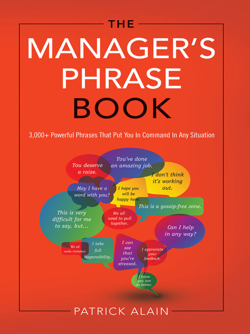 Title details for The Manager's Phrase Book by Patrick Alain - Wait list